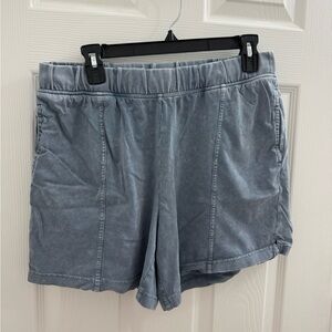 TALULAH Dusty Blue High-Waist Casual Shorts